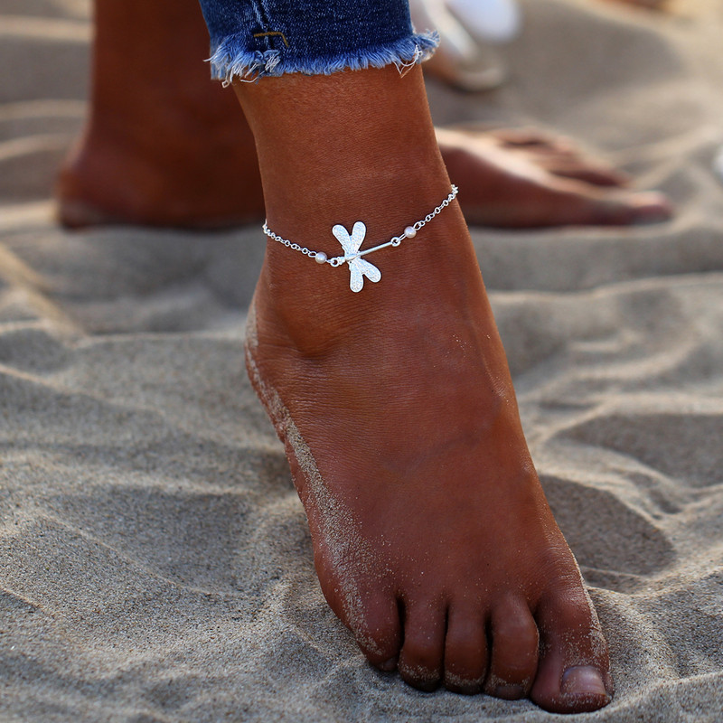 IF ME Bohemian Turtle bokaláncok nőknek Vintage ezüst színű boka karkötő lábon Summer Beach BOHO lábékszer 2018 ÚJ ajándék