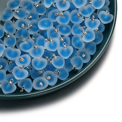 10 kom/lot Višebojni privjesci u obliku srca od smole za ručno izrađene narukvice, naušnice, ogrlice, privjeske, pribor za izradu nakita „uradi sam“