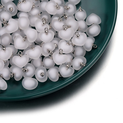 10 kom/lot Višebojni privjesci u obliku srca od smole za ručno izrađene narukvice, naušnice, ogrlice, privjeske, pribor za izradu nakita „uradi sam“