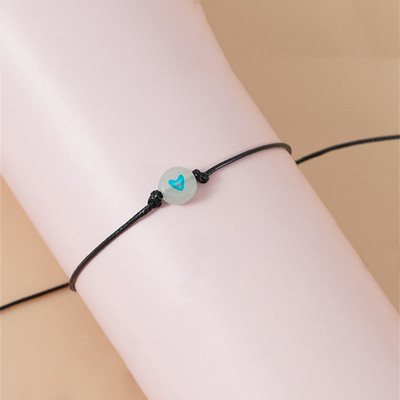 Jednostavne svjetleće akrilne perle, narukvice za gležnjeve, narukvice za žene, djevojke, prilagodite ljetnu plažu, srce, uže, lanac, narukvica za gležanj, narukvica, nakit za noge