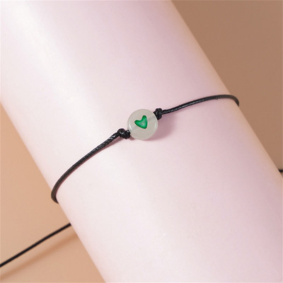 Jednostavne svjetleće akrilne perle, narukvice za gležnjeve, narukvice za žene, djevojke, prilagodite ljetnu plažu, srce, uže, lanac, narukvica za gležanj, narukvica, nakit za noge