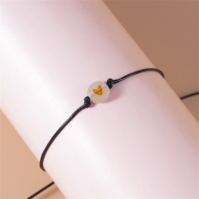 Jednostavne svjetleće akrilne perle, narukvice za gležnjeve, narukvice za žene, djevojke, prilagodite ljetnu plažu, srce, uže, lanac, narukvica za gležanj, narukvica, nakit za noge