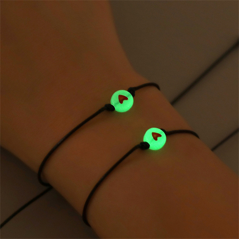 Jednostavne svjetleće akrilne perle, narukvice za gležnjeve, narukvice za žene, djevojke, prilagodite ljetnu plažu, srce, uže, lanac, narukvica za gležanj, narukvica, nakit za noge