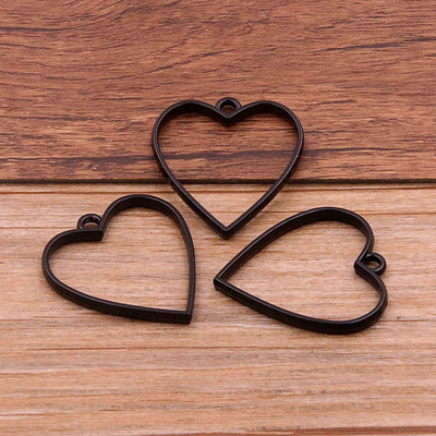 10kom 20*34mm 7 boja legura nakita pribor Srce šarm šuplje ljepilo prazan privjesak pladanj okvir