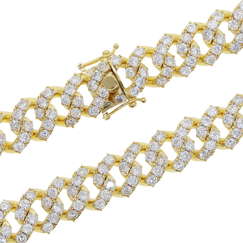 Hip Hop 1 Row Cz Rectangle Anklet Punk For Wonem Jewelry 14mm Iced Out Cubic Zircon Miami Curb Cuban Link Chain Anklets