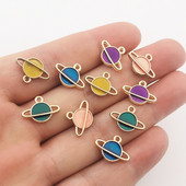 20 komada 16*12 mm Mini Emajl Saturn privjesci dvostrani planet privjesci za DIY modni nakit Naušnice Dodaci za izradu ogrlica