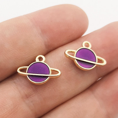 20 komada 16*12 mm Mini Emajl Saturn privjesci dvostrani planet privjesci za DIY modni nakit Naušnice Dodaci za izradu ogrlica