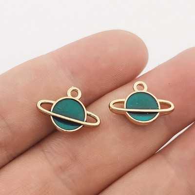 20 komada 16*12 mm Mini Emajl Saturn privjesci dvostrani planet privjesci za DIY modni nakit Naušnice Dodaci za izradu ogrlica