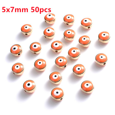 30db/tétel 7x9mm-es kerek ötvözet fémcsepp olajos medál, kék szem medál karkötőhöz ékszer készítés barkácstartozék nagykereskedelme