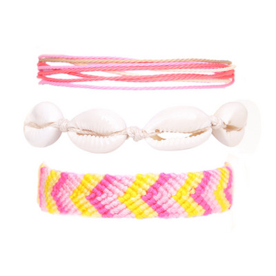 Meetvii Bohemian Vodootporne narukvice od voštanog užeta Set za žene Djevojke Šarene tkane školjke za plažu Šarm Narukvica za noge Nakit za stopala