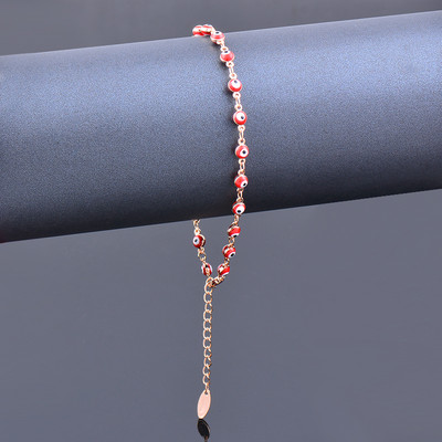 SINLEERY boho Red Enamel Drop evil eye narukvica za gležanj Zlatna boja ženski ljetni nakit 2021. accessoire plage femme JL018 SSK