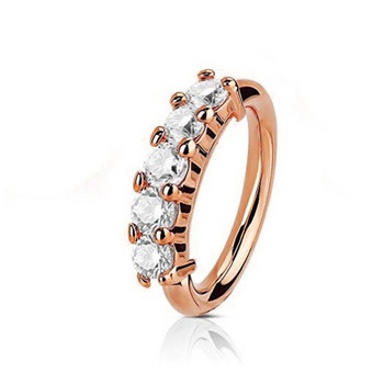 Huitan луксозен кубичен цирконий 1PCS пръстени за нос Дамски сребърен цвят/златен цвят/розово злато цвят прости модни бижута изискан подарък