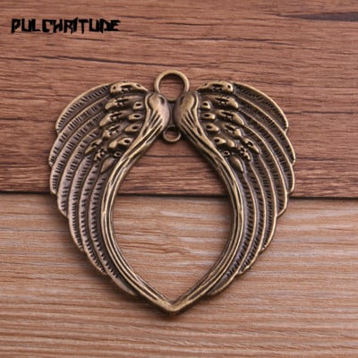 5 buc/lot 65*69mm 5 culori vintage aripi de înger breloc metal aripi mari de înger breloc pandantiv pentru realizarea de bijuterii