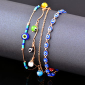 SINLEERY boho evil eye Drop Gležnjača zlatni nakit za žene ljetni nakit dodaci za plažu 2021 Novi dolazak JL014 SSK