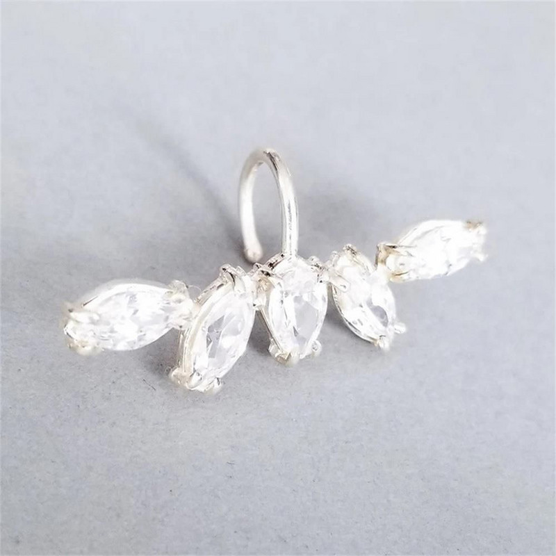 Culoare zirconiu argintiu fals piercing labret inel pentru buze fals inel non-piercing buze manșetă non-piercing bijuterii