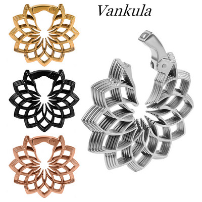 Vankula 2 бр. Реколта Folower Ear Weight Tribal Antique Plug Ear Stretcher Expander Gauge Gauge Earring Бижута за пиърсинг на тялото