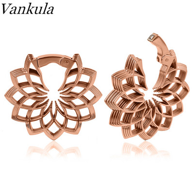 Vankula 2pc Vintage Folower Ear Weight Tribal Antique Plug Ear Stretcher Expander Gauge Gauge Gauge Body Piercing Nakit