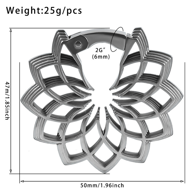 Vankula 2pc Vintage Folower Ear Weight Tribal Antique Plug Ear Stretcher Expander Gauge Gauge Gauge Body Piercing Nakit