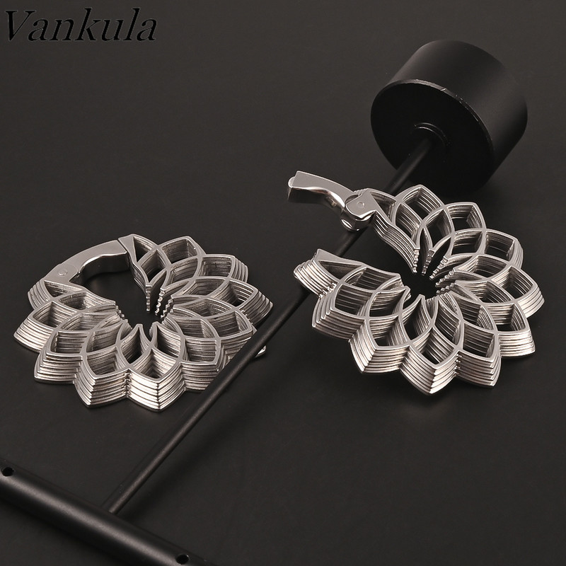 Vankula 2pc Vintage Folower Ear Weight Tribal Antique Plug Ear Stretcher Expander Gauge Gauge Gauge Body Piercing Nakit