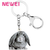 Newei Akril Grizzle Uskrsni zec Zeko privjesci za ključeve Privjesak za ključeve Životinjski privjesak za ključeve Nakit Ženska tinejdžerska novčanik Dodatna torba
