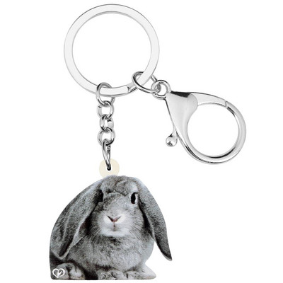 Newei Akril Grizzle Uskrsni zec Zeko privjesci za ključeve Privjesak za ključeve Životinjski privjesak za ključeve Nakit Ženska tinejdžerska novčanik Dodatna torba