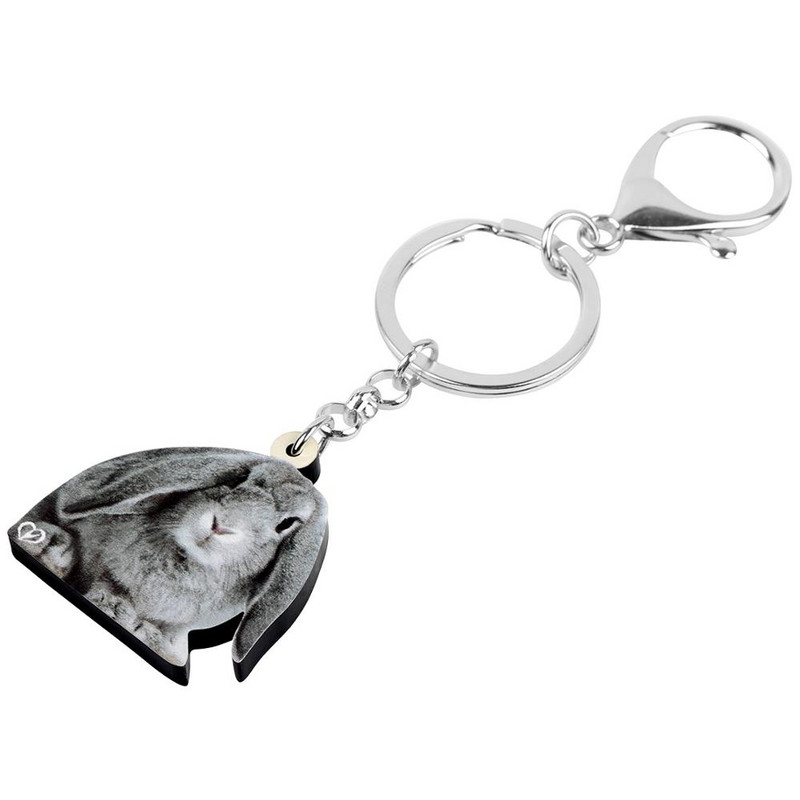 Newei Akril Grizzle Uskrsni zec Zeko privjesci za ključeve Privjesak za ključeve Životinjski privjesak za ključeve Nakit Ženska tinejdžerska novčanik Dodatna torba