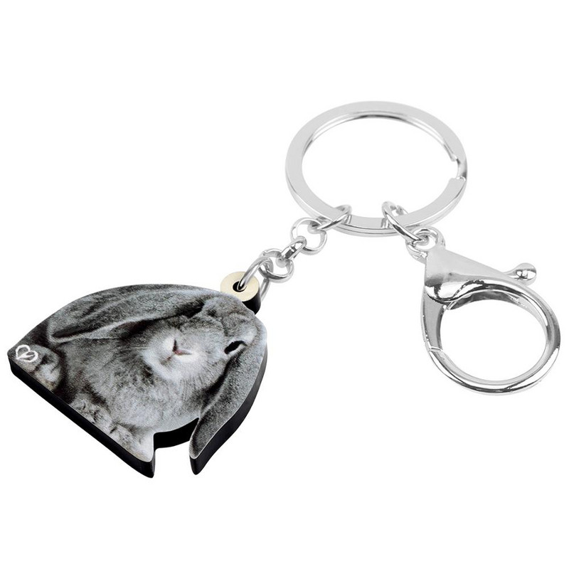 Newei Akril Grizzle Uskrsni zec Zeko privjesci za ključeve Privjesak za ključeve Životinjski privjesak za ključeve Nakit Ženska tinejdžerska novčanik Dodatna torba