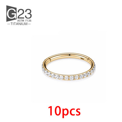10kom F136 titanijeve naušnice u obliku prstena za žene Minđuša za nos Gumb Perforirane naušnice Tijelo Luksuzni cirkon Nakit od hrskavice za žene