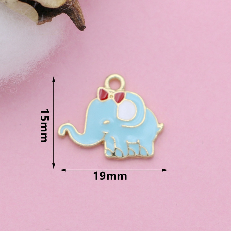 10 bucăți pandantiv cu breloc elefant din cristal placat cu argint pentru fabricarea de bijuterii, brățări, colier, cercei, accesorii DIY, descoperiri