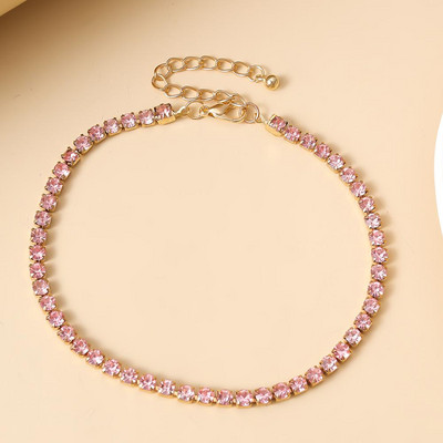 IngeSight.Z Šarm u 4 boje, luksuzna, sjajna narukvica s vještačkim dijamantima, narukvica s gležnjačama, podesivi kristali, narukvice za gležnjeve na nogama, bosonoge sandale, nakit