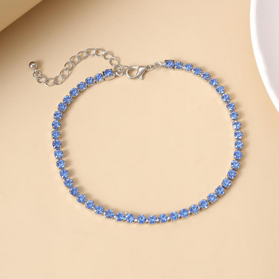 IngeSight.Z Šarm u 4 boje, luksuzna, sjajna narukvica s vještačkim dijamantima, narukvica s gležnjačama, podesivi kristali, narukvice za gležnjeve na nogama, bosonoge sandale, nakit