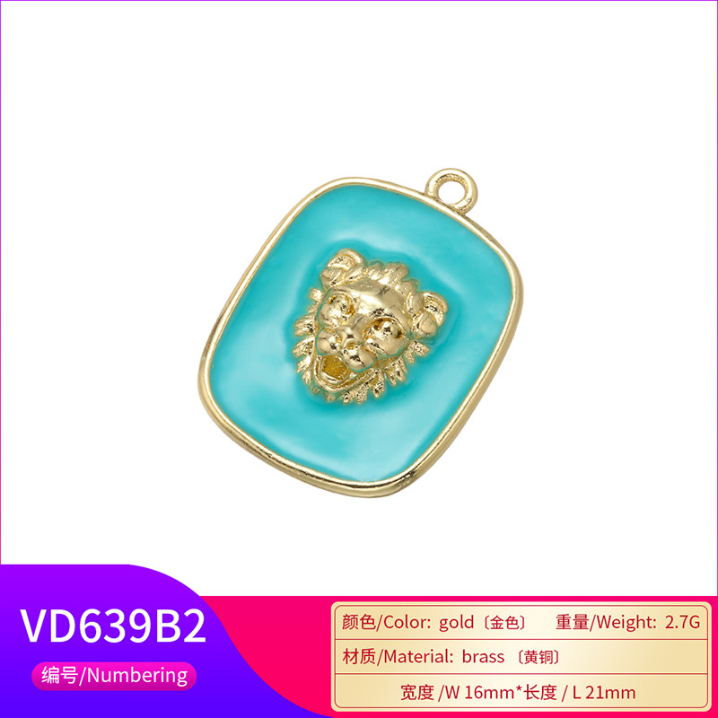 ZHUKOU 16x21mm nježni mjedeni životinjski privjesak za žene ručno izrađena DIY ogrlica naušnice narukvica nakit dodaci model: VD639