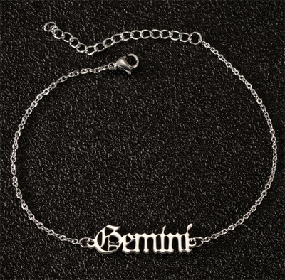 Gležnjevi sa šarmom od nehrđajućeg čelika od nehrđajućeg čelika, gležnjevi za žene, lanac za noge, rođendanski nakit, darovi, 1 komad