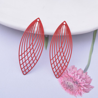 6 komada mjedenih crnih crvenih trokutastih privjesaka, veliki privjesak, DIY izrada naušnica, nakita