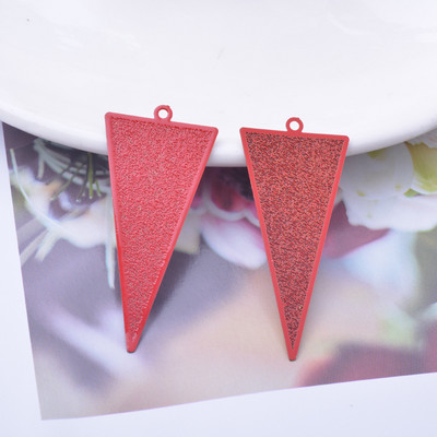 6 komada mjedenih crnih crvenih trokutastih privjesaka, veliki privjesak, DIY izrada naušnica, nakita