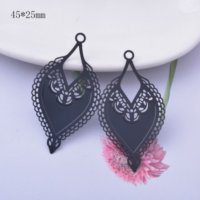 6 komada mjedenih crnih crvenih trokutastih privjesaka, veliki privjesak, DIY izrada naušnica, nakita