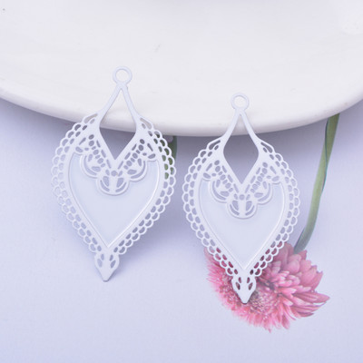 6 komada mjedenih crnih crvenih trokutastih privjesaka, veliki privjesak, DIY izrada naušnica, nakita