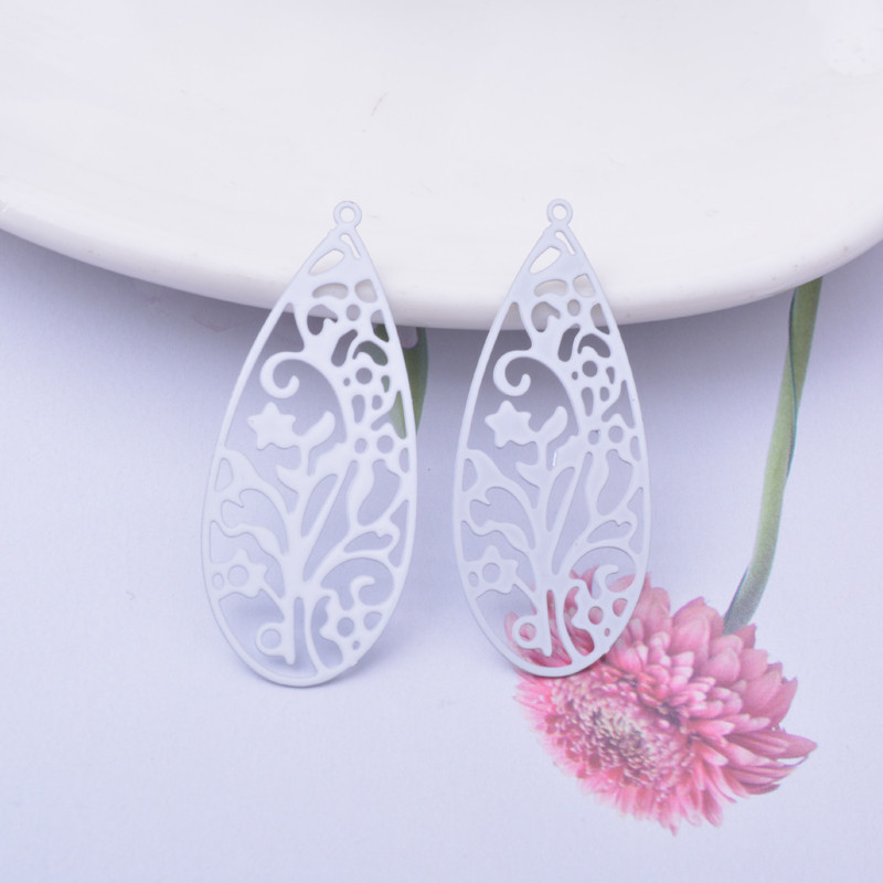 6 komada mjedenih crnih crvenih trokutastih privjesaka, veliki privjesak, DIY izrada naušnica, nakita