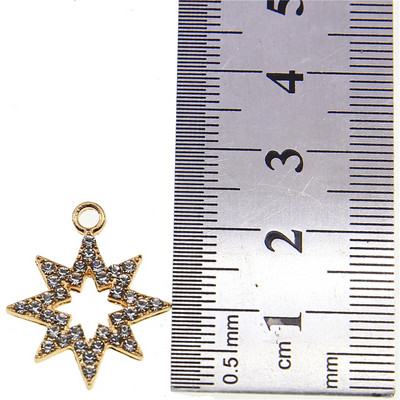10 buc. 13*9mm metal din aliaj de zinc MINI strasuri incrustate pentagramă stea Charms pentru bijuterii Accesorii de bijuterii