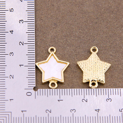 10 buc. 13*9mm metal din aliaj de zinc MINI strasuri incrustate pentagramă stea Charms pentru bijuterii Accesorii de bijuterii