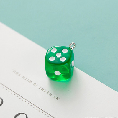 10 kom 14 mm prozirne privjeske s kockicama Minijaturne figurice od smole Privjesci za uši Privjesak za naušnice Izrada nakita Diy dodaci