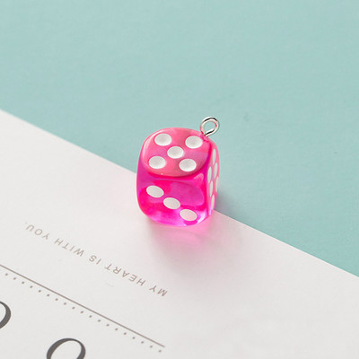 10 kom 14 mm prozirne privjeske s kockicama Minijaturne figurice od smole Privjesci za uši Privjesak za naušnice Izrada nakita Diy dodaci