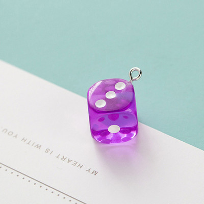 10 kom 14 mm prozirne privjeske s kockicama Minijaturne figurice od smole Privjesci za uši Privjesak za naušnice Izrada nakita Diy dodaci