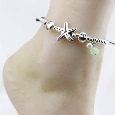 Anslow dizajn Ljetni odmor Nakit za stopala Morske zvijezde Ocean Charms Ženska narukvica za gležanj Narukvica na nozi Djevojka Dodatak za plažu LOW0005AA