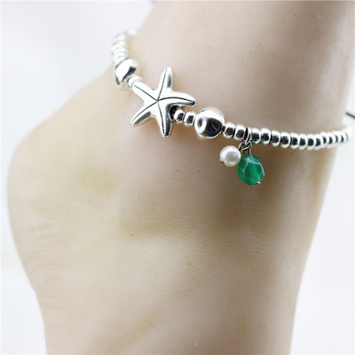 Anslow dizajn Ljetni odmor Nakit za stopala Morske zvijezde Ocean Charms Ženska narukvica za gležanj Narukvica na nozi Djevojka Dodatak za plažu LOW0005AA