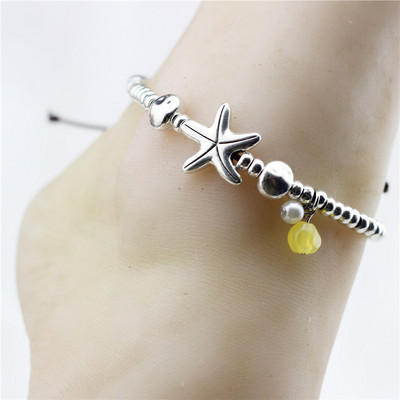 Anslow dizajn Ljetni odmor Nakit za stopala Morske zvijezde Ocean Charms Ženska narukvica za gležanj Narukvica na nozi Djevojka Dodatak za plažu LOW0005AA