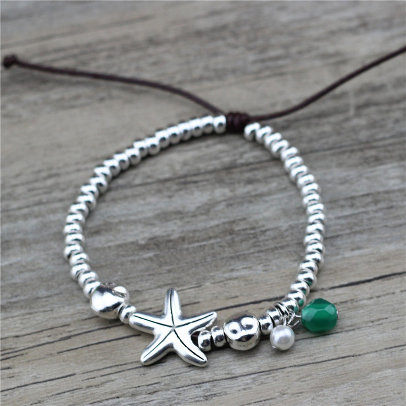 Anslow dizajn Ljetni odmor Nakit za stopala Morske zvijezde Ocean Charms Ženska narukvica za gležanj Narukvica na nozi Djevojka Dodatak za plažu LOW0005AA