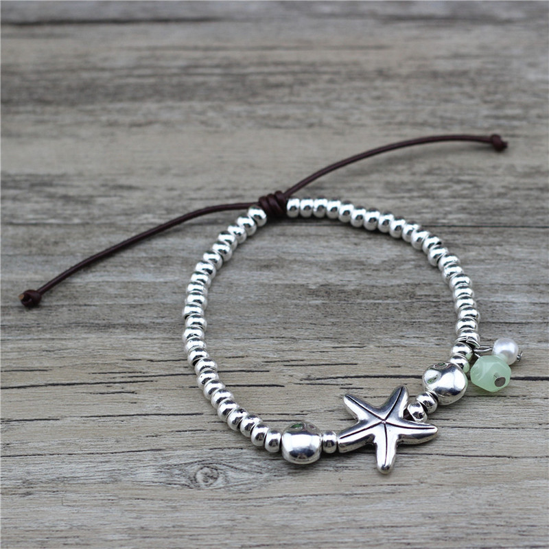 Anslow dizajn Ljetni odmor Nakit za stopala Morske zvijezde Ocean Charms Ženska narukvica za gležanj Narukvica na nozi Djevojka Dodatak za plažu LOW0005AA