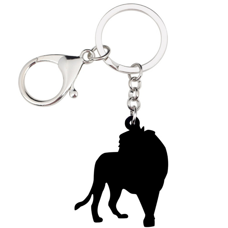 Bonsny Akril Elegantni hodajući lav privjesci za ključeve Prstenovi za ključeve Životinje iz džungle Nakit za žene Djevojke Ženske torbice Privjesci Poklon