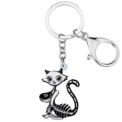 NEWEI Cercei de Halloween acrilic elegant cu craniu schelet pisică la modă Big Drop, cadouri, bijuterii pentru femei, fete, adolescenți